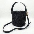 Rafiki Hand-Woven Leather Bucket Bag - Medium (Chestnut Brown)