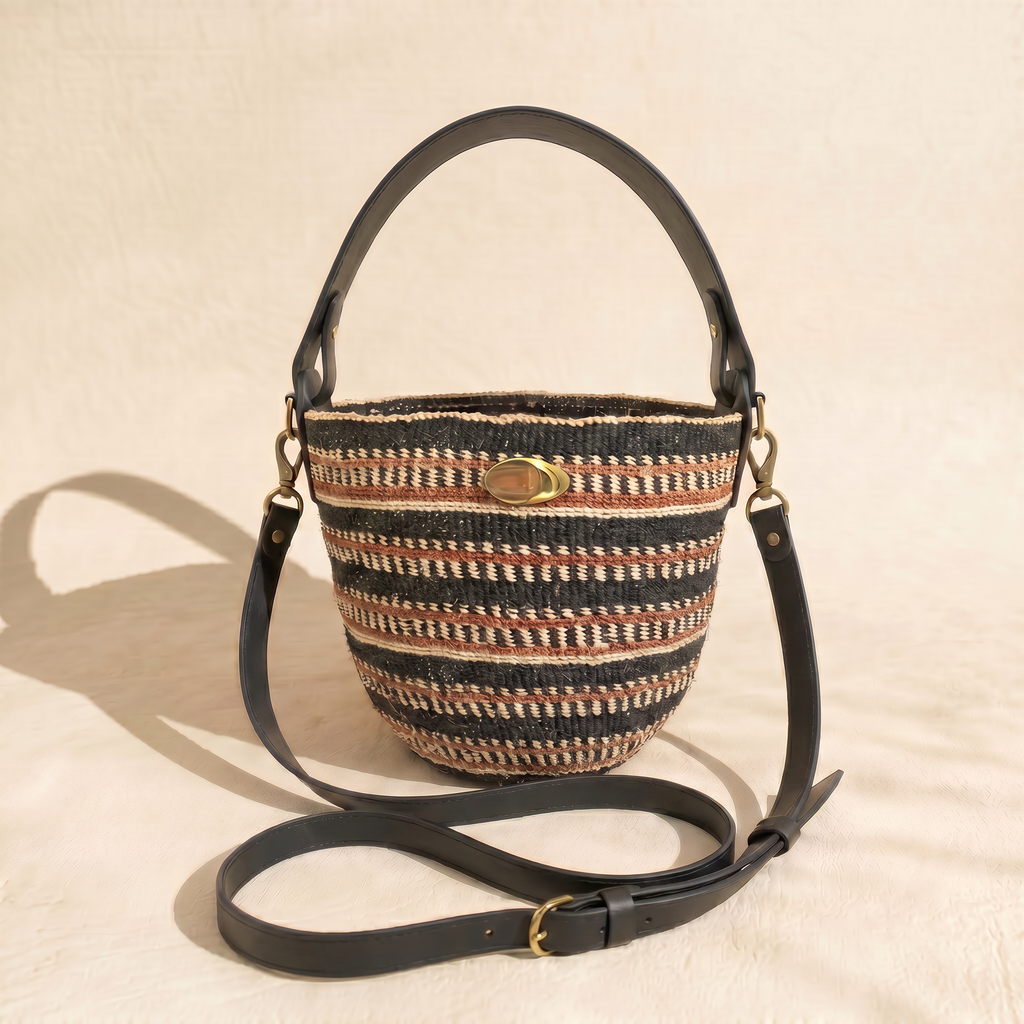 Sisal Woven Basket (Small) - Tsavo Stripe